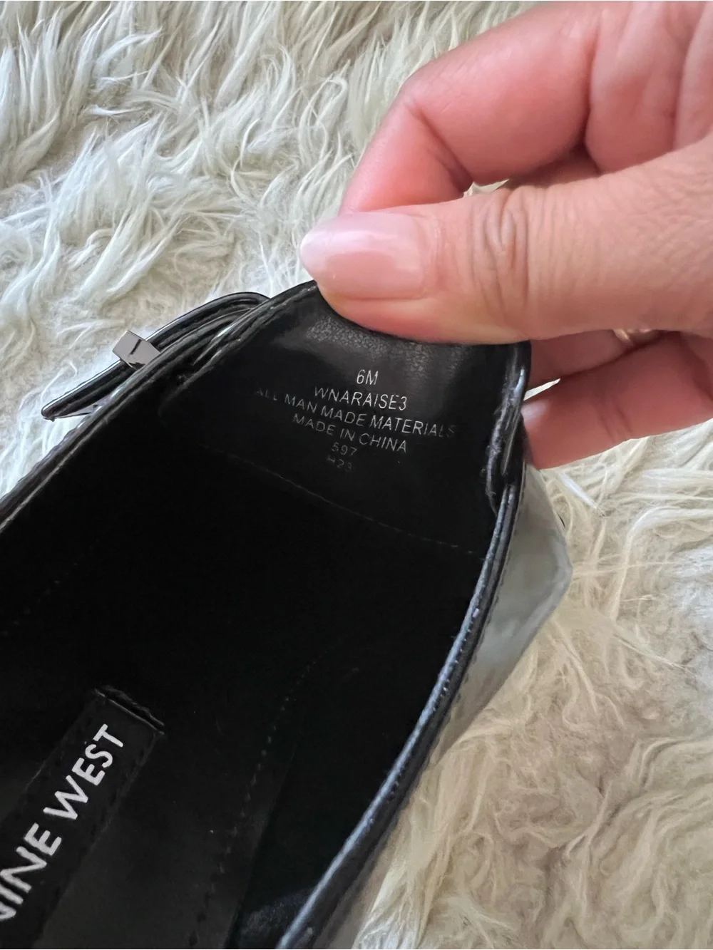 Nine West Black Patent Lug-Soled Loafers